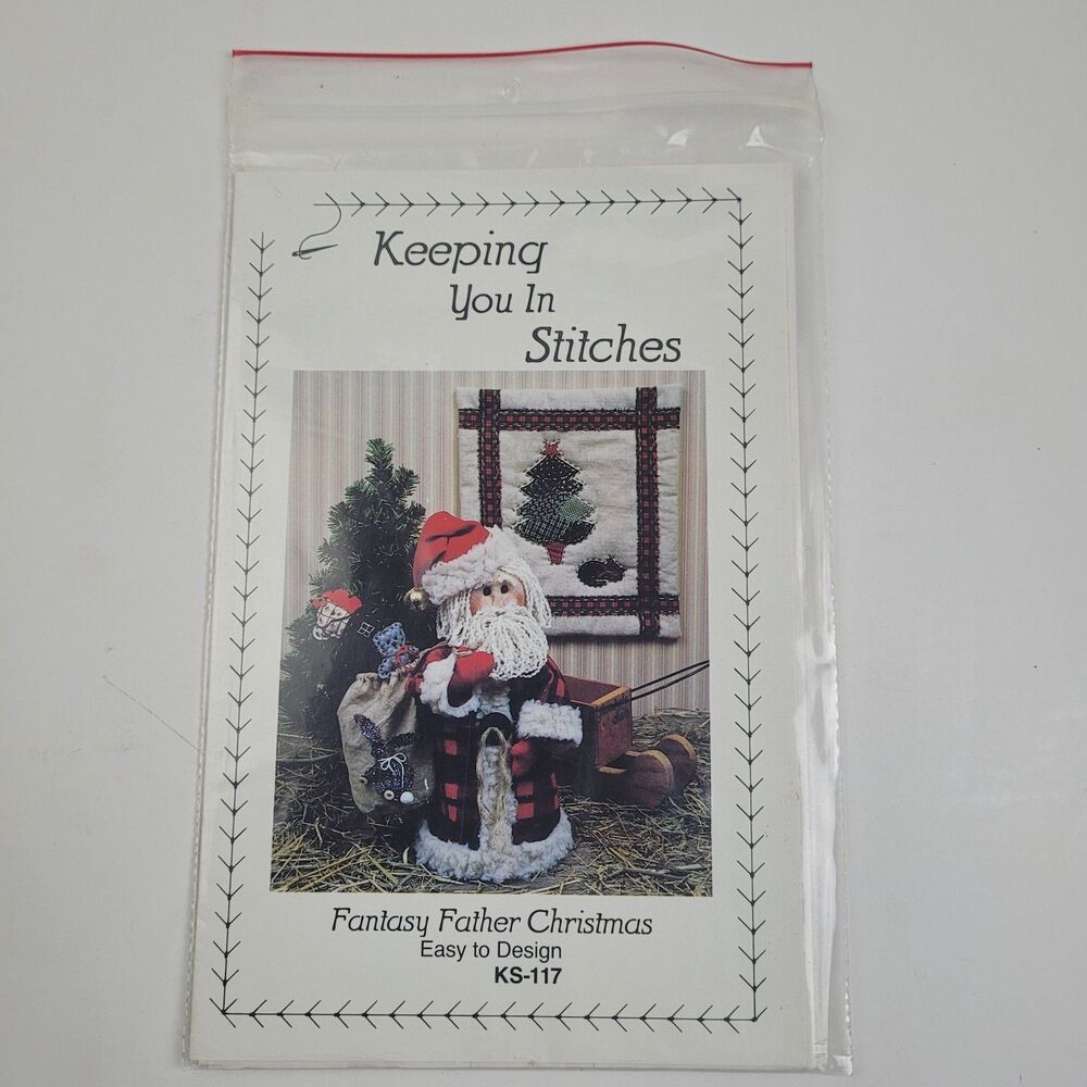 Vtg Keeping You In Stitches "Fantasy Father Christmas" Doll Sewing Pattern